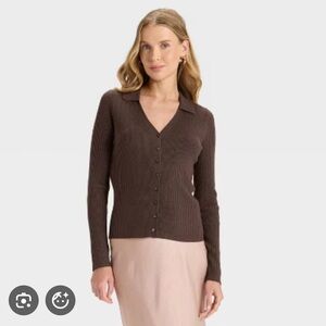 a new day Chocolate Brown Women's Cardigan
